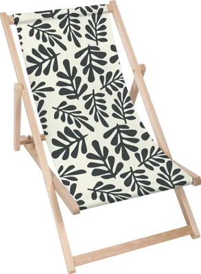 Produktbild von Dreamroots Liegestuhl klappbar Holz, bis zu 130 kg, Sonnenliege klappbar mit 3-stufiger Neigungsregulierung der Rückenlehne, Artistic Abstact Leaves