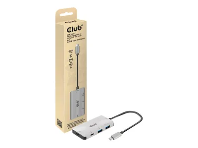 Produktbild von Club3D Adapter USB 3.1 Typ C > 2x USB C + 2x USB A Lade Hub