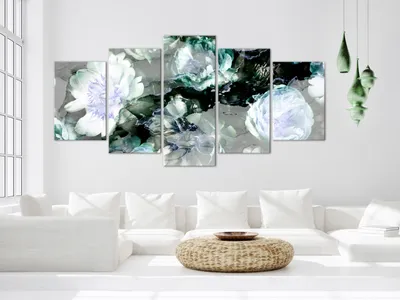 Produktbild von BLUMEN ABSTRAKT Acrylglasbild Modern Wandbild Glasbilder Bilder b-C-0740-k-o