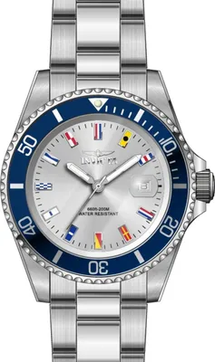 Obrázek produktu pro Invicta Pro Diver 49885 Pánské Hodinky - Quartz Hnutí - Nerezová Ocel se Stříbrným Ciferníkem - 40 mm