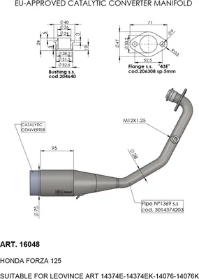 Produktbild von Leo Vince Katalytischer Konverter MANIFOLD