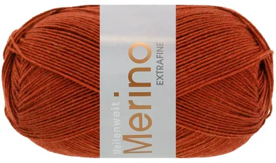 Produktbild von Lana Grossa - Meilenweit 100g Merino Extrafine uni 2475 kupferrot