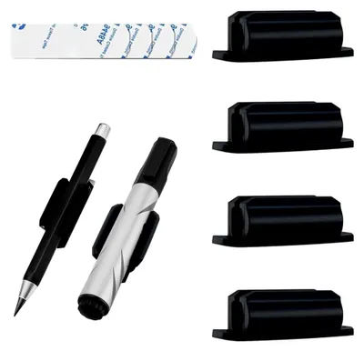 Produktbild von 4 Stück selbstklebende Silikon-Stifthalter für Wand und Schreibtisch-Organizer
