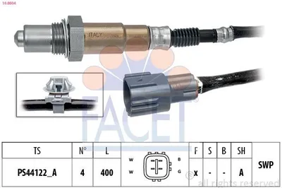 Produktbild von FACET Lambdasonde für MAZDA CX-3 (DK) nach-Kat Beheizt Planarsonde 400mm 10.8604