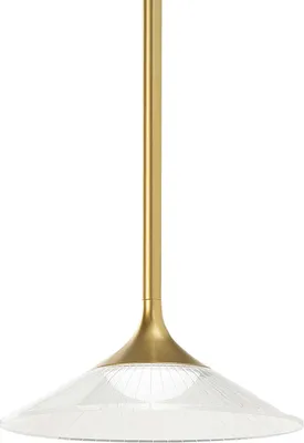 Productafbeelding van Moderne hanglamp Tristan, aluminium, goudkleurig, LED, 5W, 3000K, warm wit licht
