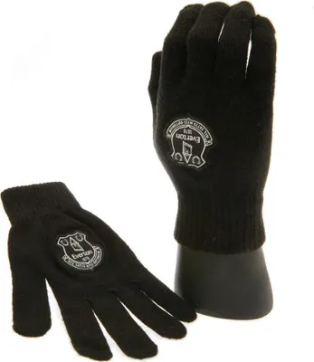 Produktbild von Everton FC Kinder Strickhandschuhe TA5231 (Einheitsgröße) (Schwarz)