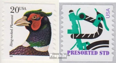 Produktbild von Briefmarken USA 1998 Mi 2995,2999 (kompl.Ausg.) postfrisch Tiere - Ringfasan