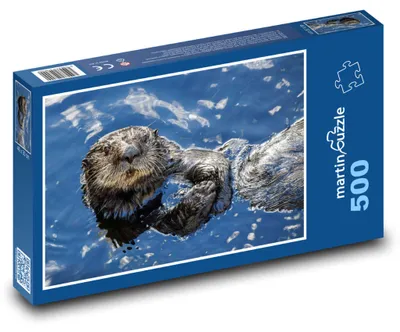 Produktbild von Puzzle 500 Meerotter im Wasser - martinpuzzle