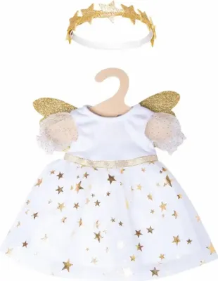 Zdjęcie produktu dla Sukienka dla lalki Heless Anioł Stróż z opaską na włosy w gwiazdki, rozmiar 35-45 cm
