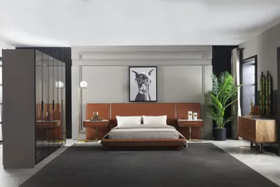 Immagine prodotto di Camera da letto completa 5 pezzi letto armadio cassettiera comodini