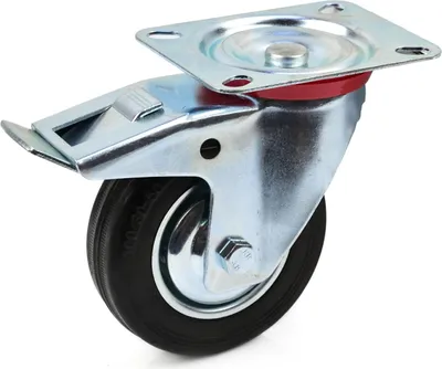 Obrázek produktu pro GEKO Náhradní otočné kolečko gumové s brzdou 200mm G71521