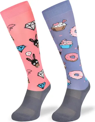 Produktbild von Skiety Reitbekleidung Damen & Herren - Kniestrümpfe für Damen & Herren - Reitsocken Reitsport Damen & Herren - Reitsocke Mädchen - Donkey, 39-42