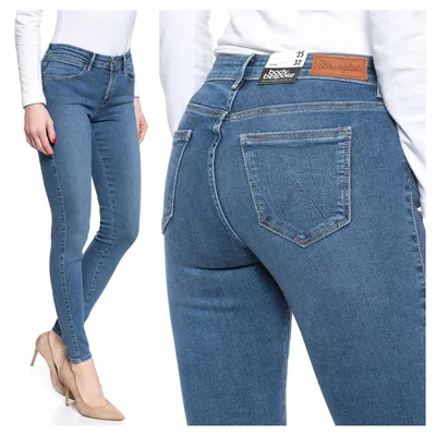 Immagine prodotto di Wrangler | Jeans da donna, modello skinny, tessuto elasticizzato, vestibilità aderente, classico, taglia W24 L32