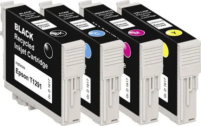 Immagine prodotto di L'inchiostro Basetech sostituisce gli inchiostri Epson T1291, T1292, T1293, T1294 compatibili con la confezione combinata nero, ciano, magenta, giallo BTE125 1617,4050-126