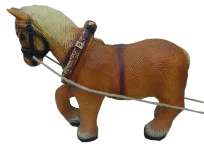 Image de Décoration cheval en plastique aux couleurs naturelles pour le jardin et la terrasse