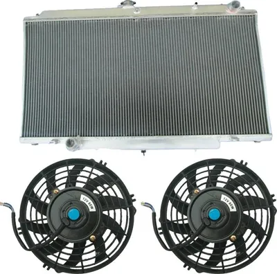 Immagine prodotto di Radiatore in alluminio, dimensioni nucleo 450 mm x 908,24 mm x 52 mm, dimensioni totali 485 mm x 938 mm x 75 mm, diametro ingresso 35 mm, diametro uscita 40 mm, configurazione a 3 file