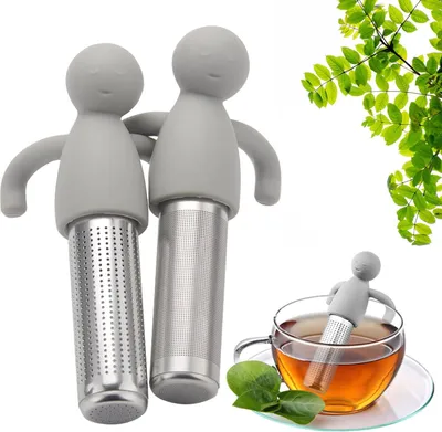 Produktbild von Teesieb Set von 2 - Edelstahl Teefilter mit Griffen, Feinmaschig