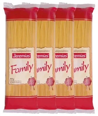 Immagine prodotto di Jeremias Spaghetti Family pasta con uova fresche 500g confezione da 4 pezzi