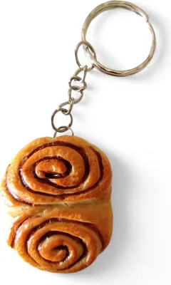 Produktbild von VAN DER ELV - Schlüsselanhänger "Hamburger Franzbrötchen" , Hand gemacht, jedes Stück ein Unikat, super spaßig.