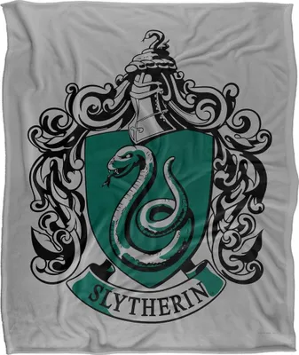 Produktbild von Harry Potter - Slytherin Wappen Decke, Seidig, Supersoft TV24672 (Einheitsgröße) (Grau)
