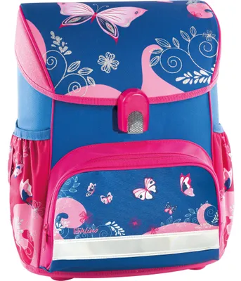 Produktbild von Eberhard Faber 577650 - EFAlino Schulranzen-Set Schmetterling, 4 teilig mit gefülltem Schüler-Etui, Schlamperrolle, Sportbeutel und Schultasche inkl. höhenverstellbarem Tragesystem, zum Schulanfang