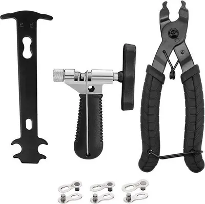 Produktbild von Famanu 3-in-1 Fahrradkettenwerkzeug Set - Kettenbrecher, Verschleißindikator und Kettenlinkzangen
