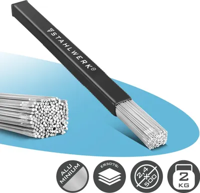 Produktbild von STAHLWERK Schweißstäbe ER4043Si5 Aluminium hochlegiert / Ø 2,4 mm x 500 mm 2 kg