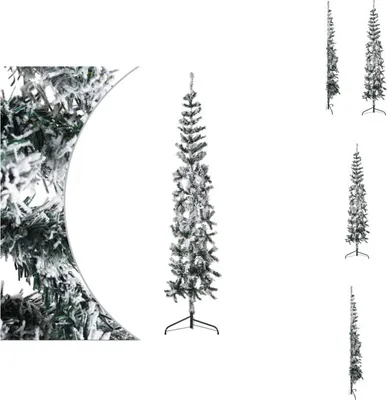 Zdjęcie produktu dla vidaXL Sztuczna pół choinka ze śniegiem smukła 240 cm - Choinki