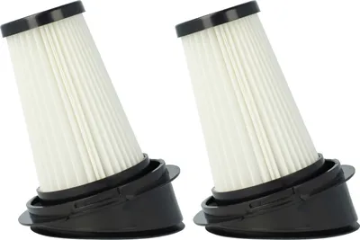 Two vacuum cleaner filters shown against a white background.