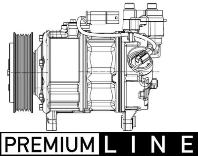Produktbild von MAHLE ACP 600 000P 6VS14e Klimaanlage Klimakompressor PAG 46 SP-A2 R1234yf R134a für BMW X1 (F48) 2 Active Tourer (F45) 2 Gran Tourer (F46) für MINI