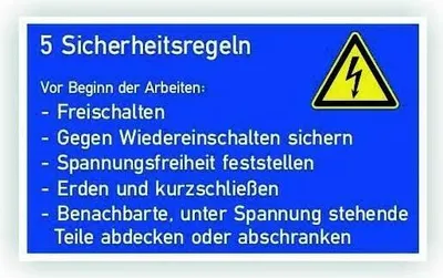 Produktbild von Cimco Werkzeuge GS 5 Sicherheitsregeln 182746