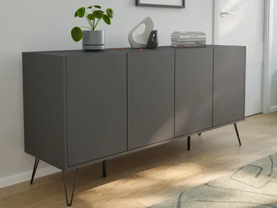 Produktbild von Kommode Maxim 155cm stehend 4 Türen Grafit : Grafit Varianten: Grafit