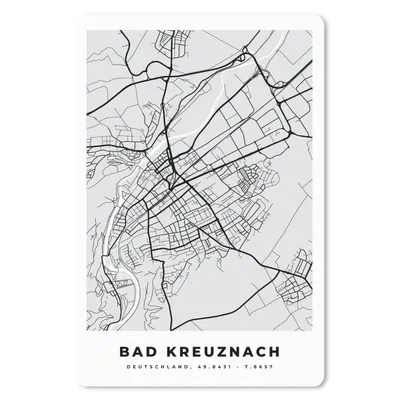 Produktbild von MuchoWow® Mauspad Mousepad Stadtplan - Bad Kreuznach - Karte - Deutschland 18x27 cm - Mousepads - Maus Mat - Pad - Mausunterlage