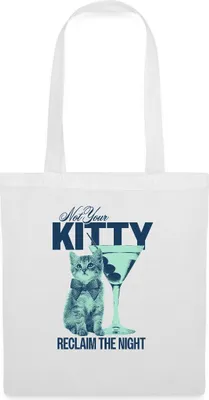 Produktbild von Spreadshirt Not Your Kitty Empowerment Feminismus Design Stoffbeutel, One size, Weiß