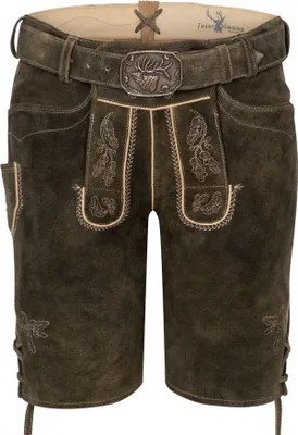 Produktbild von Spieth & Wensky - Herren Trachten Lederhose mit Gürtel, Veit (261302-0648), Größe:54, Farbe:espresso/St 134-D sand (6479)