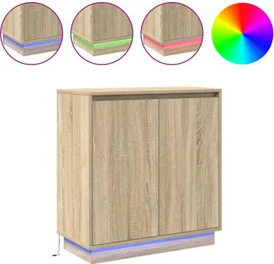 Obrázok produktu pre LED komoda pre Dub sonoma 71 x 34,5 x 75 cm Kompozitné drevo