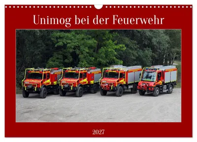 Produktbild von Unimog bei der Feuerwehr (Wandkalender 2027 DIN A3 quer), CALVENDO Monatskalender
