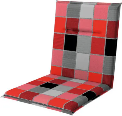 Produktbild von Stuhlauflage 100 x 48 x 5 cm 50 % Baumwolle, 50 % Polyester rot