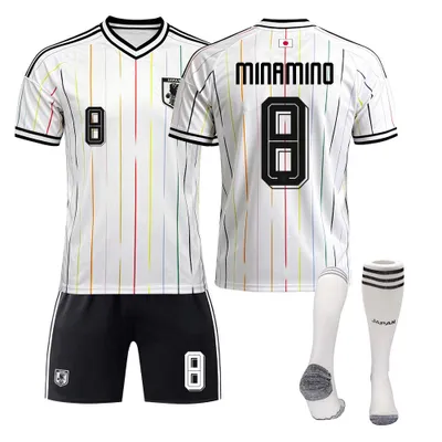 Immagine prodotto di #8 MINAMINO Maglia da calcio da trasferta del Giappone per i Mondiali 2026, disponibile per bambini e adulti, TAGLIA K:XXXL