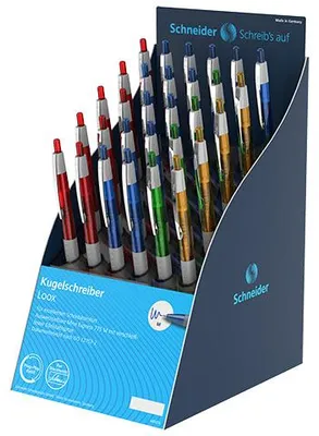 Produktbild von Schneider Kugelschreiber Loox transparent 30er Display, farbig sortiert