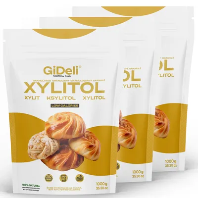 Produktbild von Xylit Birkenzucker 3kg Zuckerersatz Vegan Zahnfreundlich Kalorienarm GiDeli