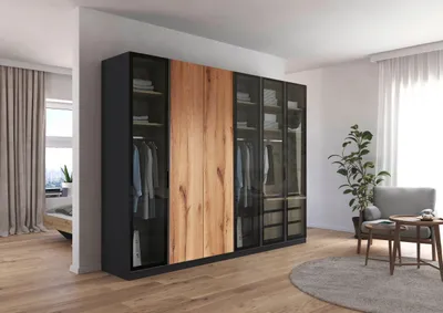 Produktbild von Kleiderschrank Bright Life in Graumetallic 300cm Breit inkl. Zubehör Paket Lieferung