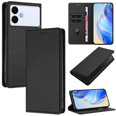 Immagine prodotto di Litchi pelle custodia del telefono cellulare per Samsung Galaxy S26 Edge Portafoglio slot per schede stand funzione caso nero