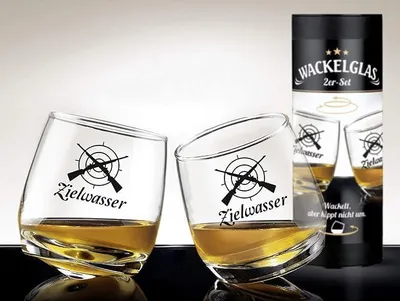 Produktbild von Wackelglas Zielwasser online kaufen Geschenkideen für Jäger Jagdgeschenke