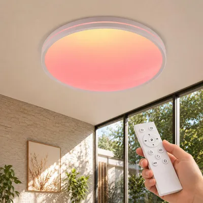 Produktbild von Deckenlampe RGBIC Ø37cm 48W 4800LM Himmelsszene Fernbedienung Deckenleuchte 19 Farbdynamik Stimmungslicht Wohnzimmer Kinderzimmer