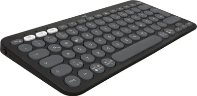 Produktbild von Logitech Pebble Keys 2 K380s, Mini, Kabellos, Bluetooth, Scherenschalter, QWERTZ, Graphit