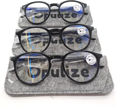 Produktbild von OPULIZE Lesebrille blockierendes Blaulicht runder Rahmen 3er-Pack Brillentrends