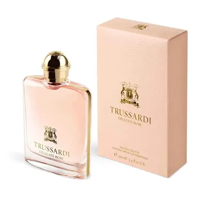 Obrázek produktu pro Trussardi Delicate Rose, Ženy, 100 ml, Nedoplnitelná lahvička, Bambusové listy, Kumquat, Yuzu, Jablko, Jasmín, Lotos, Růže, Cedr, Pižmo, Santalové dřevo, Dřevo