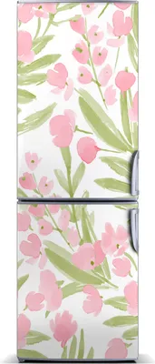Produktbild von Tulup Kühlschrankdekoration - Magnetmatte - 60 cm x 180 cm - Magnet auf dem Kühlschrank - Pinke Blumen