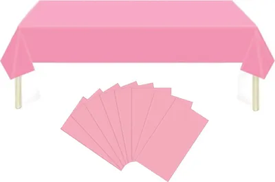 Produktbild von 8er-Pack Plastiktischdecken 137,2 x 274,3 cm, Einweg-Tischdecken, rechteckige Tischdecken, Plastiktischdecken für Partys
